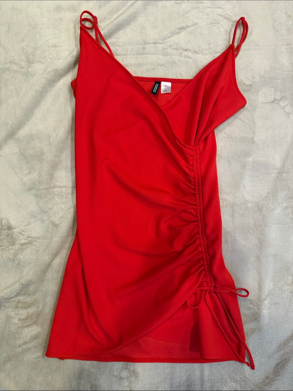 H&M Divided Bright Reddish/orande Slip Dress with Spaghetti Straps touched side